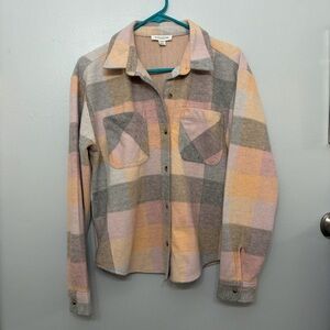 Beachlunchlounge Pastel Plaid Shirt Size M
